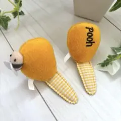 ディズニーランド　くまのプーさん　耳　パッチン　パッチンドメ　ペアピン