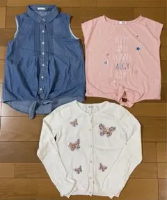 キッズ女の子　トップス3点まとめ売りGU ALGY 150-140