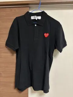 COMME des GARÇONS PLAY ネイビー ポロシャツ L PLAY COMME des GARCONS ポロシャツ 正規通販 (プレイ・コム デ