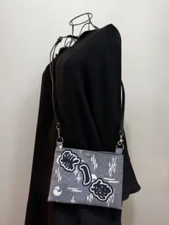 大相撲　美ノ海　木瀬部屋　相撲　浴衣　反物　和柄　粗布　フラットポーチ