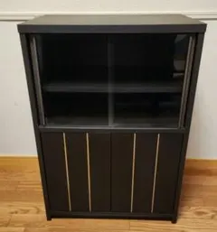 IKEA ブリムネス 黒いガラス扉付きキャビネット 値下げしました - メルカリ