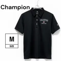 【美品】Champion チャンピオン　半袖ポロシャツ　黒　ポリエステル