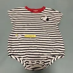 スヌーピー ボーダーロンパース 70cm