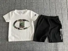 Champion 迷彩ロゴ Tシャツ ショートパンツ セット 90