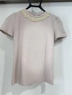 ★値段交渉可能★半袖カットソー　ビジュー付き