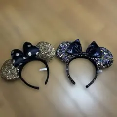 ディズニーカチューシャ、スパンコールヘアバンド2点セット