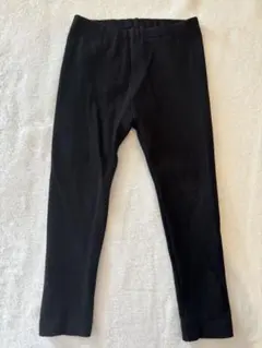 ユニクロ　uniqlo 黒 リブレギンス 100