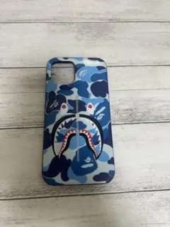 A・BATHING APE ブルー迷彩 シャークデザイン iPhoneケース