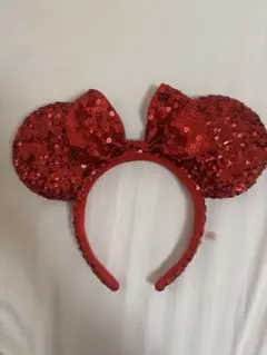 ミニー スパンコールカチューシャ 赤