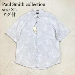 未使用品 ポールスミスコレクション アロハシャツ 半袖 花柄 コットン リネン