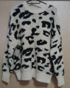 MURUA レオパード柄 長袖ニットセーター F