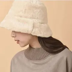 フェイクファーバケットハット