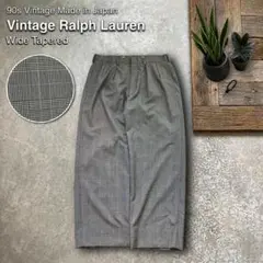 90s名作Polo Ralph Laurenグレンチェックウールスラックスラルフのサムネイル