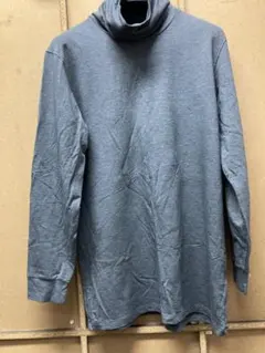極暖ヒートテックコットンタートルネックT/9分袖 L グレー