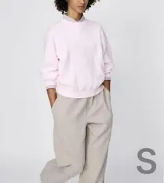 ユニクロ スムースコットンクルーネックセーター ピンク Ｓ