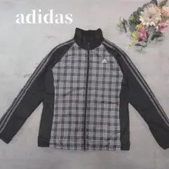 【アディダス】レディース ゴルフ ナイロン ジャケット 千鳥格子 サイズL