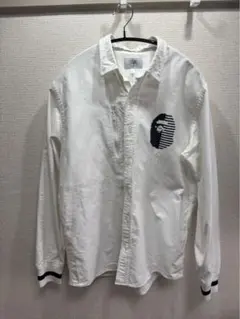 A BATHING APE ロゴ　長袖シャツ ホワイトのサムネイル