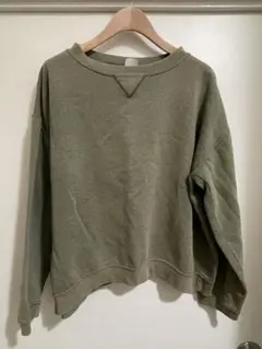 短丈ボックスシルエット　スウェットシャツ　hanes古着