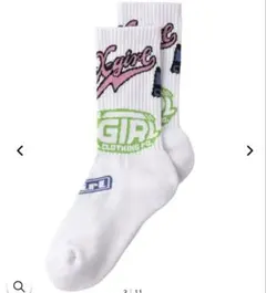 【X-girl】STICKER RIB SOCKSのサムネイル