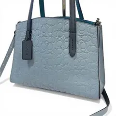 COACH レザー シグネチャー 2Way ショルダーバッグ トートバッグ