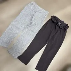 Seraphグレーレギンス裾メロー バースデイスエットパンツ110cm2枚セット