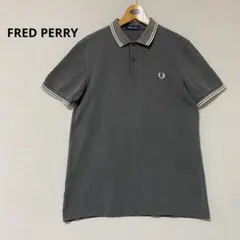 FRED PERRY フレッドペリー　ポロシャツ　M 2本ライン入りのサムネイル