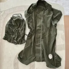 中型犬用　レインコート&帽子付き