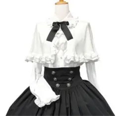 アンドロミオ 高貴なケープ シフォンドレープ ブラウス