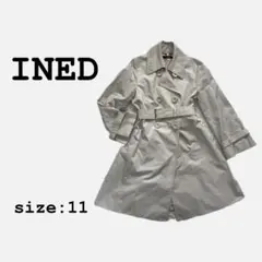 美品　INED トレンチコート サイズ11号 スプリングコート ベージュピンク
