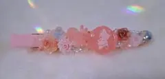 ヘアピン ヘアクリップ ハンドメイド ピンク