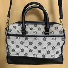 MARY QUANT 2way モノグラム ミニボストン ショルダー　ブラウン