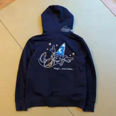 【TDR限定】　ミッキー　魔法使いの弟子 ジップ　パーカー　ネイビー　サイズМ