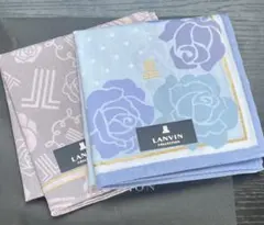 LANVIN ハンカチ 2枚セット バラ柄