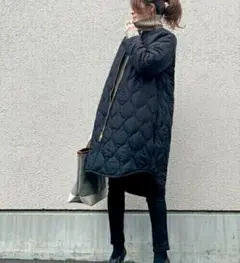 Emma Taylor 美シルエット3wayキルティングフードコート36