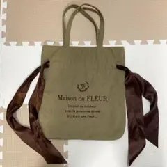 Maison de FLEUR ダブルリボントートバッグ