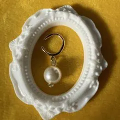一粒パールのイヤーカフ