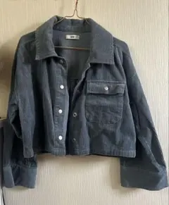 コーデュロイ クロップドジャケット スカート　セットアップ