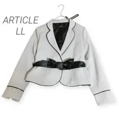 アーティクル　ジャケット　ベルト付き　グレー　スーツ　フォーマルLL