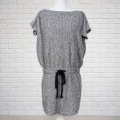 Drawer ウエストドローストリング メランジニットワンピース　36 グレー