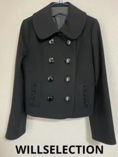 【美品】ウィルセレクション 黒 ハーフコート