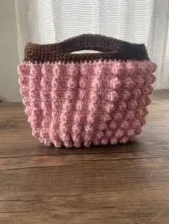 ハンドバッグ ピンクとブラウン　アポロ