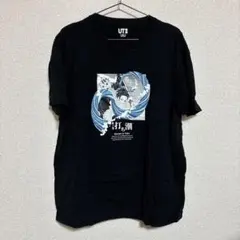 UNIQLO 鬼滅の刃 肆ノ型 打チ潮 Tシャツ ブラック