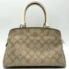 美品 COACH コーチ ミニリリー キャリオール シグネチャー ハンドバッグ