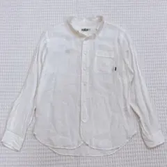 CALEE キャリー リネン 100% 長袖シャツ 刺繍ロゴ ホワイト M 春夏のサムネイル