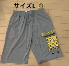 スポンジボブ　ハーフパンツ　サイズL グレー
