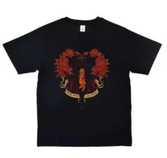 ヴィランズ アラジン ジャファー ハート 花 Tシャツ 黒