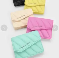 CHARLES&KEITH/ミニウォレット/財布/イエロー