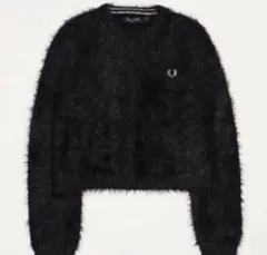 FRED PERRY× Ray BEAMS 別注 シャギーカーディガン ブラック