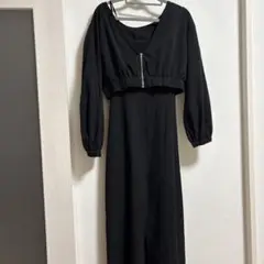 ブラック ワンピース RETRO GIRL キャミワンピ