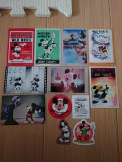 一番くじのミッキーマウス ステッカー 12枚セット